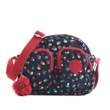 キプリング Kipling ショルダーバッグ K15332 R15 KALIPE カリフ 斜めがけバッグ ミニポシェット FESTIVE CAMO マルチカラー＋ピンク