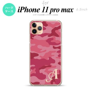 iPhone11ProMax iPhone11pro max スマホケース ハードケース ウッドランド 迷彩 A ピンク +アルファベット メンズ レディース nk-i11pm-1147i