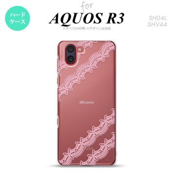 SH-04L SHV44 R3 AQUOS R3 スマホケース カバー レース 帯 A ピンク nk-r3-1095