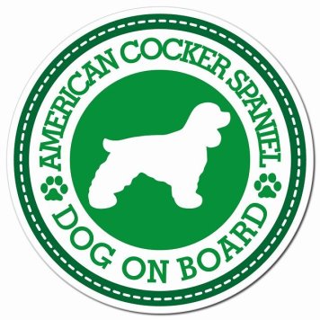 American Cocker Spaniel アメリカンコッカースパニエル グリーン 肉球 カーサイン 車 マグネットステッカー 犬 マグネット 強力 直径13cm 丸型 おしゃれ かわいい ドラレコステッカー 安全対策 危険運転 煽り運転 アニマル 動物 犬種別 屋外 防水 屋内 肉球マーク