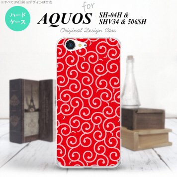 【SH04H】【スマホケース/スマホカバー】【アクオス ゼータ】SH04H スマホケース AQUOS ZETA SH04H カバー アクオス ゼータ 唐草 赤×ピンク nk-sh04h-1132【メール便送料無料】