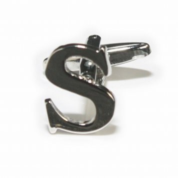 鎌倉カフス工房 アルファベットSカフスボタン（バラ売り）・カフリンクス メンズ  cf325 結婚式 旦那 プレゼント ギフト 彼氏 父の日 誕生日プレゼント