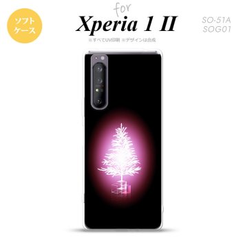 Xperia 1 II 5G スマホケース 背面カバー ストラップホール有り ソフトケース ツリー ピンク ストラップホール おしゃれ かわいい かっこいい メンズ レディース nk-xp12-tp627