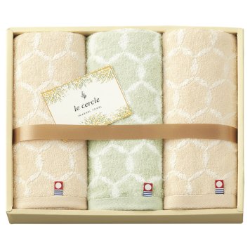 le cercle フェイスタオル3P ／タオル 日用品・ヘルスケア 敬老の日 プレゼント ギフト お祝い いつ 70代 80代 メッセージ おじい おばあ 祖父母 お彼岸 お供え 秋 2026 送料無料 ギフト プレゼント プチギフト 内祝い 快気祝い 出産祝い 結婚祝い 引出物 新築祝い お返し