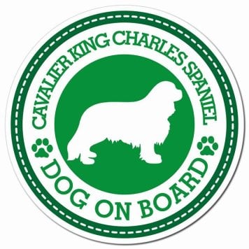 Cavalier King Charles Spaniel キャバリアキングチャールズスパニエル グリーン 肉球 カーサイン 車 マグネットステッカー 犬 マグネット 強力 直径13cm 丸型 おしゃれ ドラレコステッカー 安全対策 危険運転 煽り運転 アニマル 動物 犬種別 屋外 防水 屋内 肉球マーク
