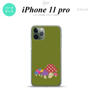 iPhone11Pro iPhone11 Pro スマホケース ハードケース きのこ 緑 メンズ レディース nk-i11p-743
