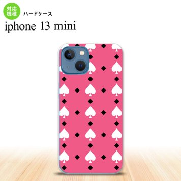 iPhone13mini iPhone13 mini ケース ハードケース トランプ スペード ピンク 白  nk-i13m-542