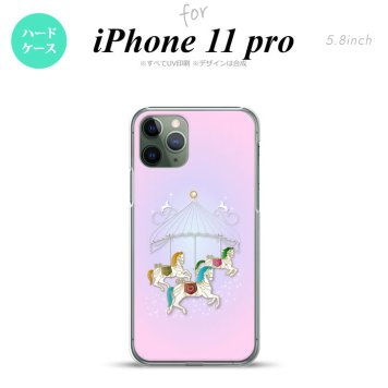 iPhone11Pro iPhone11 Pro スマホケース ハードケース メリーゴーラウンド ピンク メンズ レディース nk-i11p-311