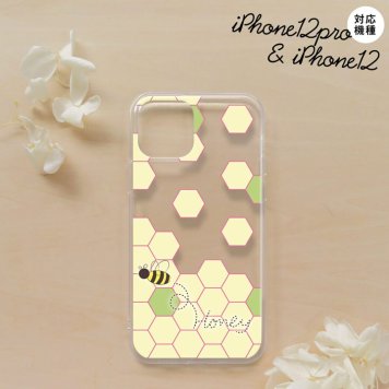 iPhone12/iPhone12pro iPhone12 / iPhone12pro スマホケース ソフトケース ハニー クリア 緑 メンズ レディース nk-i12-tp1682