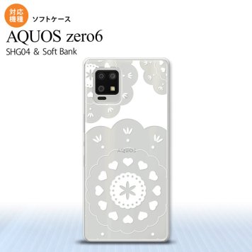SHG04 SHG04 ZERO6 AQUOS zero6 スマホケース ソフトケース レース クリア 白 メンズ レディース nk-zero6-tp1481