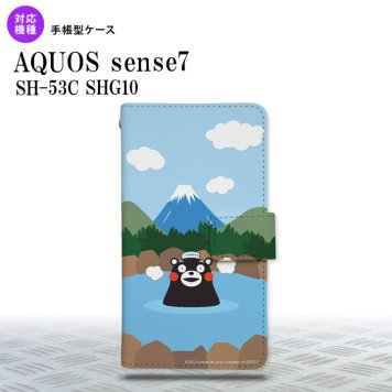 sense7 sense7 手帳型スマホケース カバー くまモン 温泉 2022年 11月発売 nk-004s-sens7-drkm36