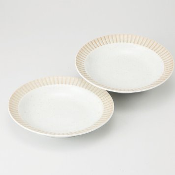 ワイヤ ペアパスタ皿 陶器 美濃焼 やきものの里から、暮らしを贈ります。　ギフト 食器 セット テーブルウェア