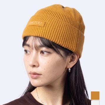 パトゥ PATOU WOOL CASHMERE BEANIE ウール カシミア ビーニー AC0788041 ニット帽 ロゴ レディース 帽子