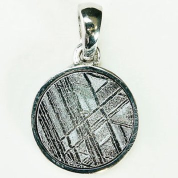 TENKAPAS 【メール便での発送商品】ナミビア産 ギベオン隕石 ペンダント ネックレス 10×10mm プラチナ仕上げsv925チェーン付き p9501