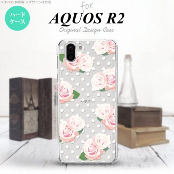 AQUOS R2 アクオス アール2 SH-03K SHV42 専用 スマホケース カバー ハードケース バラ柄 クリア nk-r2-785[スマホ,スマホケース,スマホカバー,ケース,カバー,ジャケット]