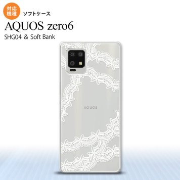 SHG04 SHG04 ZERO6 AQUOS zero6 スマホケース ソフトケース レース 帯 B 白 メンズ レディース nk-zero6-tp1102