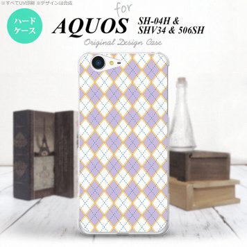 【SH04H】【スマホケース/スマホカバー】【アクオス ゼータ】SH04H スマホケース AQUOS ZETA SH04H カバー アクオス ゼータ アーガイル 紫×青 nk-sh04h-1409【メール便送料無料】