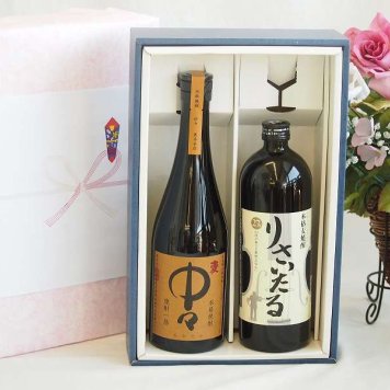 本格麦焼酎贈り物ギフトボックスセット 麦焼酎中々25°(宮崎県)720ml麦焼酎りさいたる27°(大分県)720ml