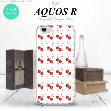 【SH03J】【スマホケース/スマホカバー】【アクオス R】SH03J スマホケース AQUOS R SH-03J カバー アクオス R さくらんぼ・チェリー 白 nk-sh03j-179【メール便送料無料】