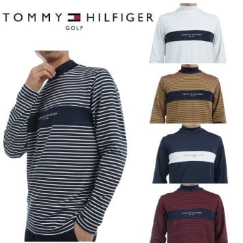 トミーヒルフィガー ゴルフ メンズ エッセンシャル 長袖モックネックシャツ TOMMY HILFIGER GOLF THMA454 秋冬モデル お誕生日祝い お祝い 記念品 お父さん 父の日 彼氏 男性 30代 40代 50代 60代  還暦祝い 敬老の日 人気プレゼント プレゼント