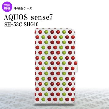 sense7 sense7 手帳型スマホケース カバー りんご 林檎 青リンゴ 緑 赤 2022年 11月発売 nk-004s-sens7-dr049