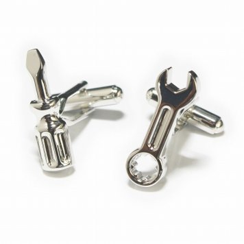 鎌倉カフス工房 ドライバー＆スパナ カフスボタン・カフリンクス メンズ  ec048 結婚式 旦那 プレゼント ギフト 彼氏 父の日 誕生日プレゼント