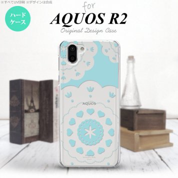 AQUOS R2 アクオス アール2 SH-03K SHV42 専用 スマホケース カバー ハードケース レース・クリア 緑 nk-r2-1483[スマホ,スマホケース,スマホカバー,ケース,カバー,ジャケット]