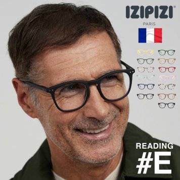 IZIPIZI イジピジ 老眼鏡 リーディンググラス E ウェリントン リーディング メガネ ブランド 大きめ 大きい 軽量 メンズ レディース 男女兼用 老眼 かっこいい おしゃれ かわいい フレーム ウェリントンフレーム クラシカル +1.0 +1.5 +2.0 +2.5 +3.0 #E READING メガネ