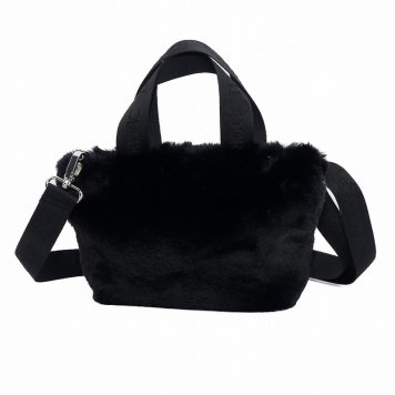 レスポートサック LeSportsac 2way トートバッグ FUR SMALL TOTE 2564 F019 ファー スモールトート FURRY BLACK ファーリーブラック 黒 ショルダーバッグ エコファー 新品