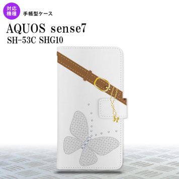 sense7 sense7 手帳型スマホケース カバー バタフライ 蝶 クリア 2022年 11月発売 nk-004s-sens7-dr323