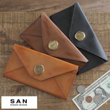 SAN HIDEAKIMIHARA 封筒型 長財布 MAIL wallet L