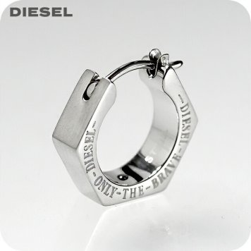 ディーゼル ピアス メンズ ブランド DIESEL フープ 片耳用 DX1345040 シルバー アクセサリー