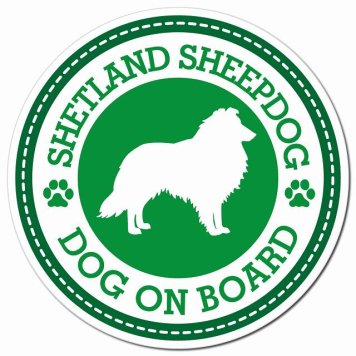 SHETLAND SHEEP DOG シェットランドシープドッグ グリーン 肉球 カーサイン 車 マグネットステッカー 犬 マグネット 強力 直径13cm 丸型 おしゃれ かわいい ドラレコステッカー 安全対策 危険運転 煽り運転 アニマル 動物 犬種別 屋外 防水 屋内 肉球マーク