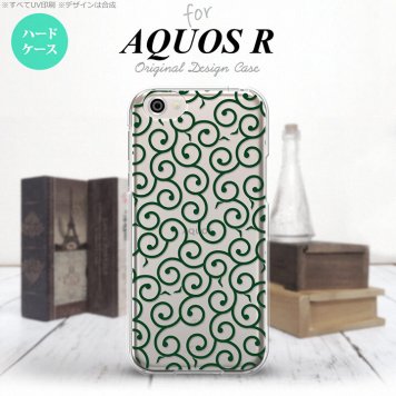 【SH03J】【スマホケース/スマホカバー】【アクオス R】SH03J スマホケース AQUOS R SH-03J カバー アクオス R 唐草 クリア×緑 nk-sh03j-1129【メール便送料無料】