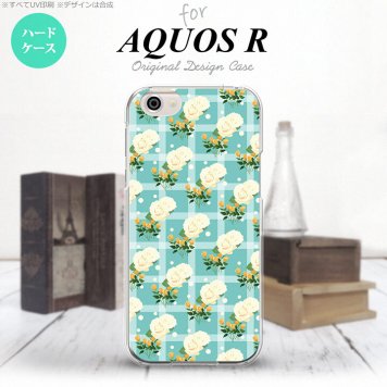 【SH03J】【スマホケース/スマホカバー】【アクオス R】SH03J スマホケース AQUOS R SH-03J カバー アクオス R チェック・バラ 青 nk-sh03j-254【メール便送料無料】