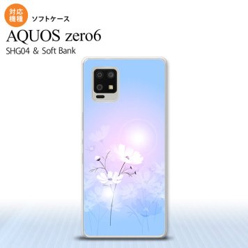 SHG04 SHG04 ZERO6 AQUOS zero6 スマホケース ソフトケース コスモス 水色 ピンク メンズ レディース nk-zero6-tp606