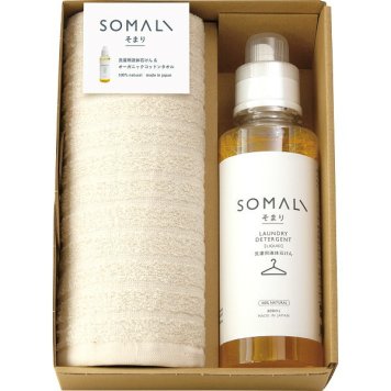 【直送】そまり SOMALI 洗濯用液体石けんとタオルのセット [26-0495-027] 73231 洗濯洗剤 液体石けん オーガニックコットン ハンドタオル 敏感肌 赤ちゃん 安心 日本製 ギフト 内祝い 出産祝い 結婚祝い 快気祝い プレゼント