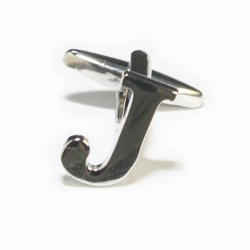 鎌倉カフス工房 アルファベットJカフスボタン（バラ売り）・カフリンクス メンズ  cf316 結婚式 旦那 プレゼント ギフト 彼氏 父の日 誕生日プレゼント