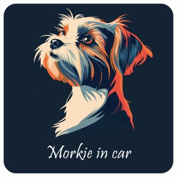 ドッグ カーステッカー イラスト付 Dog in Car マルーキー Aタイプ セーフティサイン 犬種別 正方形 13x13cm シール リア あおり運転対策 Dog Sticker 屋外 屋内 防水 かわいい おしゃれ 安全対策 カーサイン