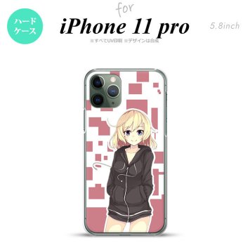 iPhone11Pro iPhone11 Pro スマホケース ハードケース 女の子 A ピンク メンズ レディース nk-i11p-1322