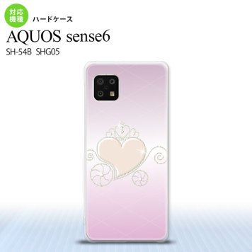 SH-54B SHG05 AQUOS sense6 スマホケース ハードケース ハート E ピンク メンズ レディース nk-sens6-320