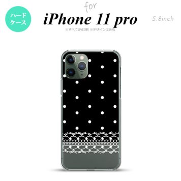iPhone11Pro iPhone11 Pro スマホケース ハードケース ドット レース B 黒 メンズ レディース nk-i11p-359