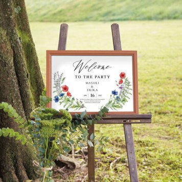 グラフィック ウェルカムボード（シアージェニック ガーデン）結婚式 ギフト お祝い 披露宴 ウェディング ウェルカムスペース 