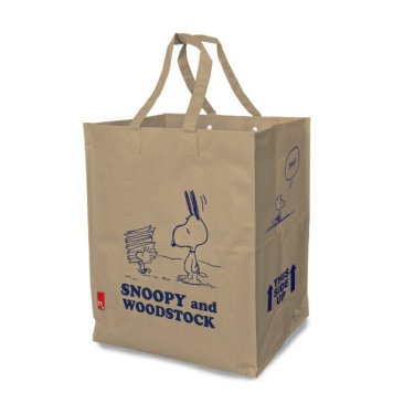スヌーピー＆ウッドストック ガービッジ トートバッグ ゴミ箱 アウトドア  SNOOPY