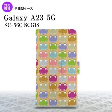 Galaxy A23 GalaxyA23 手帳型スマホケース カバー カエル かえる ベージュ 2022年 10月発売 nk-004s-a23-dr164