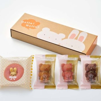 クマ型フィナンシェ＆アニマルドーナツ4個 〈ORA-489〉 出産内祝い 結婚内祝い お返し ギフト