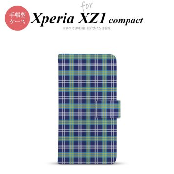 【手帳型 スマホ カバー ケース】【SO02K】【エクスペリア XZ1】手帳型 ケース SO-02K スマホ カバー Xperia XZ1 Compact エクスペリア チェックB 青 nk-004s-so02k-dr438【メール便送料無料】