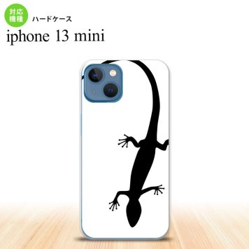 iPhone13mini iPhone13 mini ケース ハードケース トカゲ 白 黒  nk-i13m-506