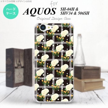 【SH04H】【スマホケース/スマホカバー】【アクオス ゼータ】SH04H スマホケース AQUOS ZETA SH04H カバー アクオス ゼータ チェック・バラ 黒 nk-sh04h-253【メール便送料無料】