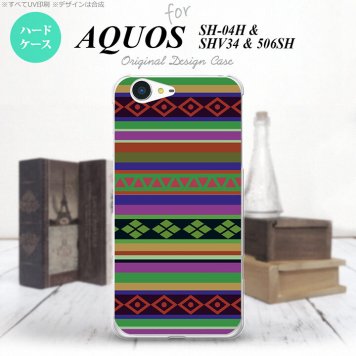 【SH04H】【スマホケース/スマホカバー】【アクオス ゼータ】SH04H スマホケース AQUOS ZETA SH04H カバー アクオス ゼータ エスニックボーダー 緑 nk-sh04h-1563【メール便送料無料】